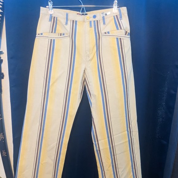 Diesel Pants - Diesel Size 28 Yellow/Blue Pants